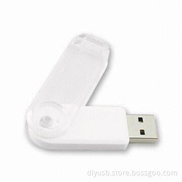 Swivel USB Flash Drive with 4GB Capacities/10-year Data Retention, Customized Colors are Accepted